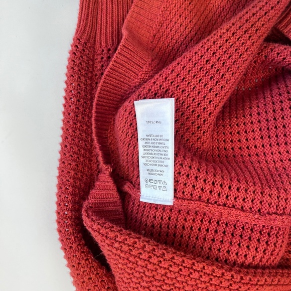 Max Studio Orange Rust Button Back Sweater - Picture 4 of 10